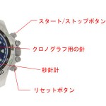 クロノグラフ秒針の合わせ方